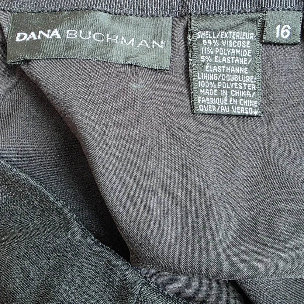 Dana Buchman Black Pencil Skirt Size 16 Workwear Professional Lined Office Comfy - Picture 4 of 6